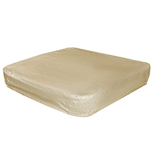 Bâche protection spa extérieur carrée imperméable toile beige résistante