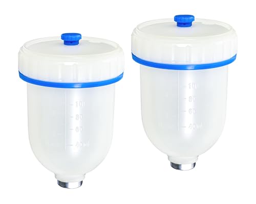 Dynastus 125 cc Gravity Feed Paint Pot Nylon Spray Gun Cup, 2 pcs kit