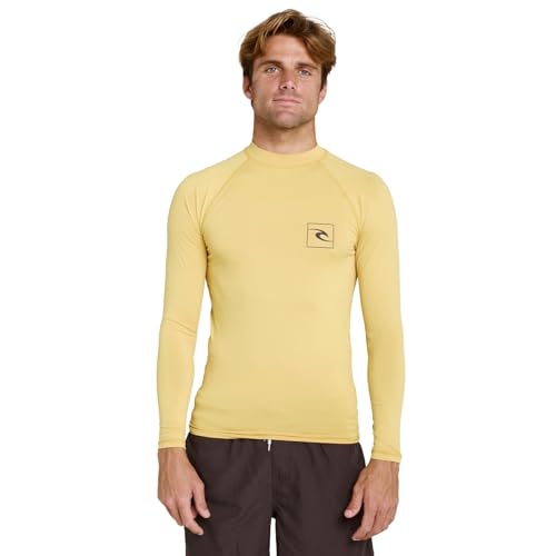 Rashguard Rip Curl homme Streamline bleu denim manches longues stretch et anti-UV
