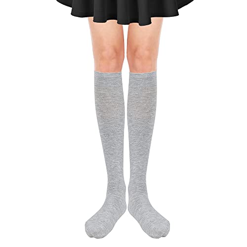 Image of DOOVID Casual Knee High Socks for Women Tube Socks Elasticity Athletic Socks Thin Stripe Knee High Stockings