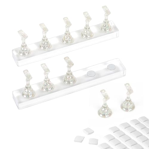 Set 2 Soportes para Uñas con 96 Piezas de Arcilla Reusable miniatura 1