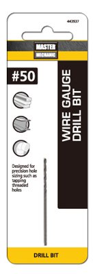 Master Mechanic #50 2-Inch Black Oxide Wire Gauge Drill Bit