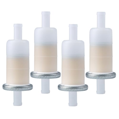 Ceukius 4Pack Fuel Filter Replaces for Honda 16900-MG8-003, Yamaha 4TV-24560-00, 1FK-24560-00, 1FK-24450-00 (10mm)
