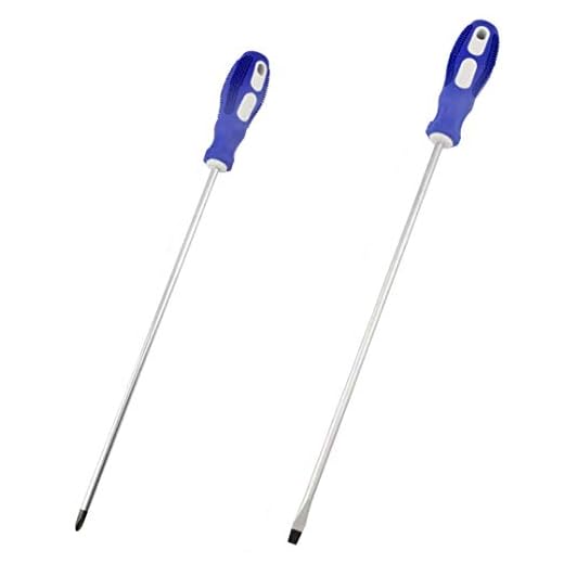 Nxtop 12-inch long Screwdriver Magnetic Tip Cross Head Flat Head NO.2 Screwdriver 2pack