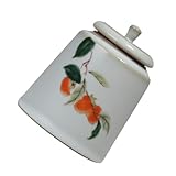 VALICLUD Lata para Almacenar Té de Cerámica Rúyao Pequeña Tarro Vintage Tapa Hermética Sellada Recipiente para Almacenar Alimentos Secos Adecuado para Cocina y Almacenamiento Doméstico