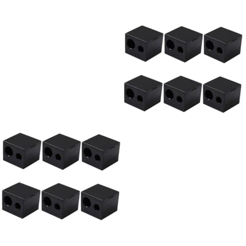 TOVINANNA 2sets Brow Pencil Sharpener Eyeliner Sharpener Makeup Supplies Double Hole Sharpening Tool for School Office 6pcs*2