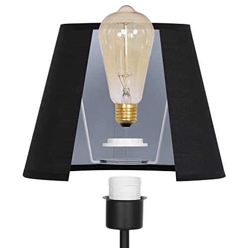 JS NOVA JUNS Table Lamp, Bedside Lamp Set of 2 with Dual USB Charging Ports, Modern Nightstand Light Perfect for Bedroom, Living Room, Study Room (Black)…