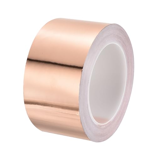 PATIKIL Copper Tape 2.36 Inch x 27 Yards 0.05 Thick Copper Foil Tape Single Sided Conductive Adhesive EMI Shielding for Electronics, Circuits, Grounding