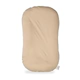 Beisurznga Baby Lounger for Newborn - Snuggle Cozy Me Lounger | Breathable Soft Cotton, 0-24 Months Portable Playtime Baby Nest, Newborn Baby Essentials Gifts- Coffee (1 Large Lounger + 1 Cover)