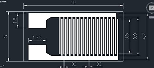 5 Pieces 100μm Interdigitated Gold Electrodes Interdigital Capacitor Arrays Medical Sensor Gas Sensor Alumina Ceramic Thick Film IDE (5mm-10mm)