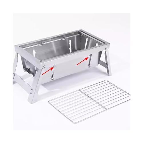 Barbacoa plegable de acero inoxidable para terrazas pequeñas y patios 8