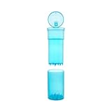 EZ SPLITZ Cap & Crusher - 2-in-1 Herb Grinder with Extra Large Storage (Blue)
