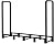 Artibear Firewood Rack Stand 6ft Heavy Duty Logs Carrier Holder for Outdoor Indoor Fireplace, Matte Black