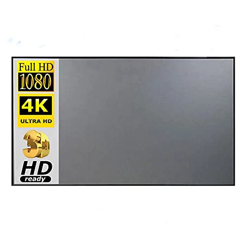 Pantalla de Proyector, Pantalla de Proyección Plegable de Alta Definición, 120 Pulgadas 16: 9, Portátil Antiarrugas, 265×152 CM, Teatro Interior y Exterior, Escuela, Proyección a Doble Cara