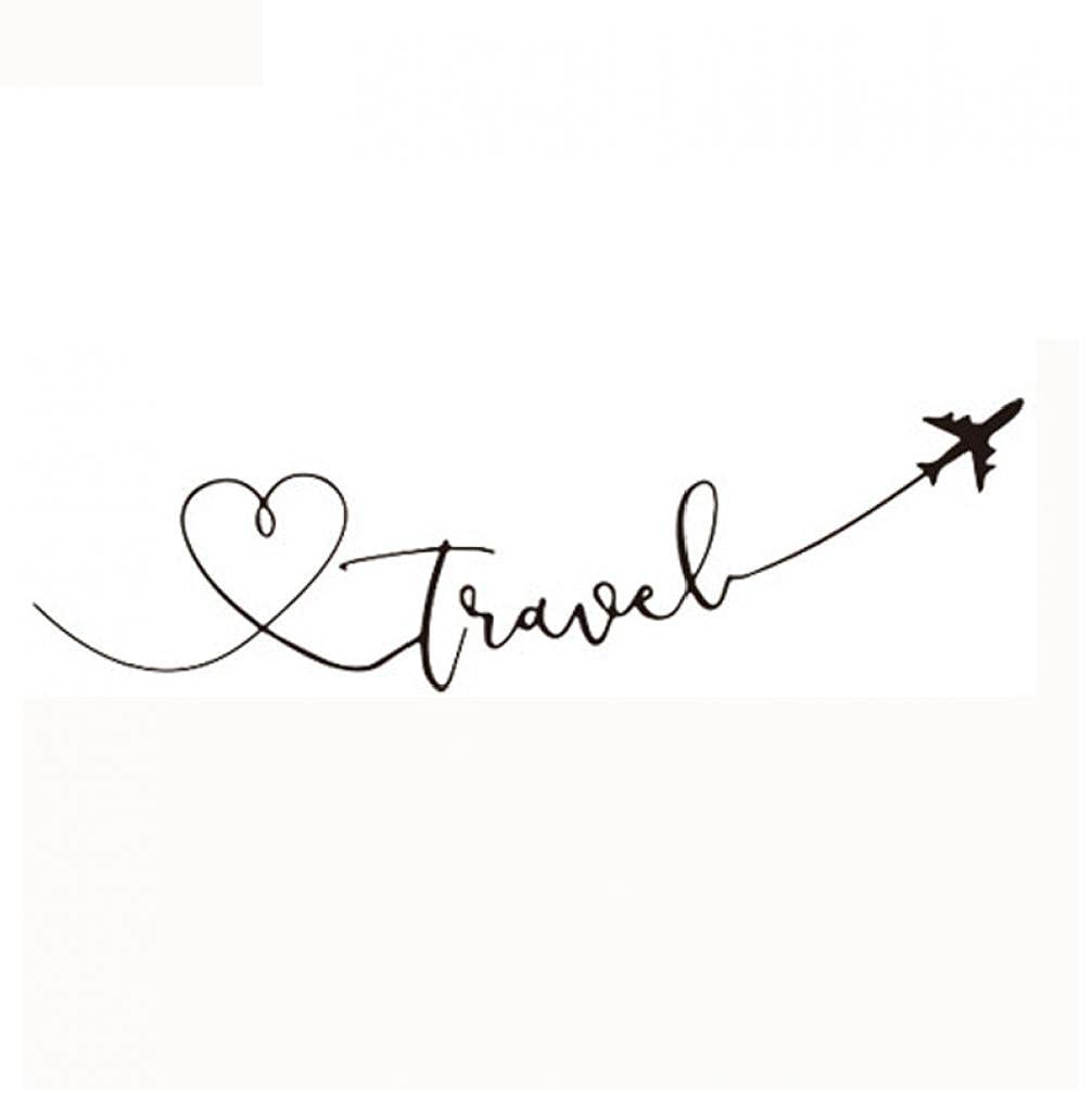 Onsinic Multicolor 1Pc Wall Stickers Travel Themed Quote Words Wall Decal Self-Adhesive Removable Pvc Home Decor Mural Art Decals