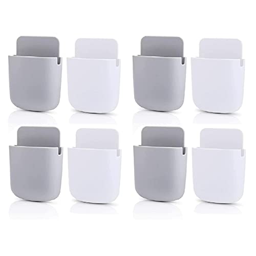 DIKRUTI Plastic Wall Mounted Storage Box Remote Storage Organizer Case for Air Conditioner TV Mobile Phone Plug Holder Stand Rack, Phone Charger Plug, 9,(11.5L x 9W x 3.5H cm) x 45 Centimeters