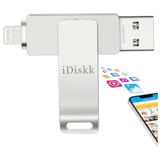 iDiskk 128GB MFi Certified Photo Stick for iPhone Flash Drive for iPhone (14/13/12/11 Pro/Plus/Pro MAX,13/12 Mini,XR,XS,XS Max,X),Lightning iPad, MacBook/PC Photo Storage for iOS iPhone Memory Stick