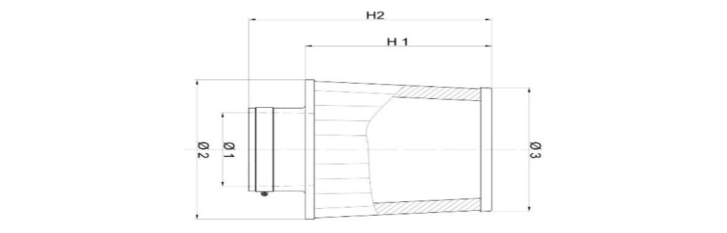 BMC FBSA16-40 Crankcase Vent Filtre 16 mm