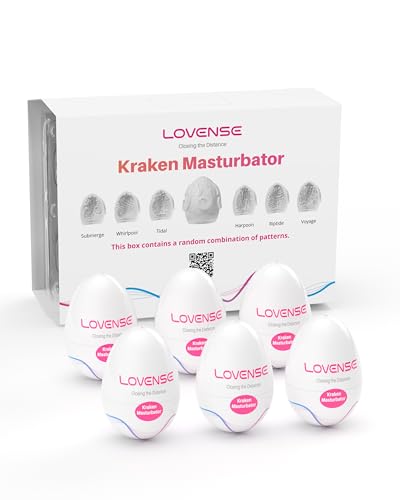 Masturbateurs en forme d'œuf LOVENSE Kraken, pack de 6 pocket pussies pour homme