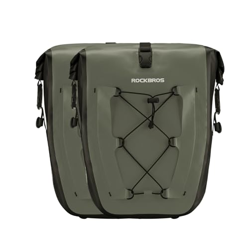 ROCKBROS Bike Panniers Waterproof Max 30L Capacity Cycling T...