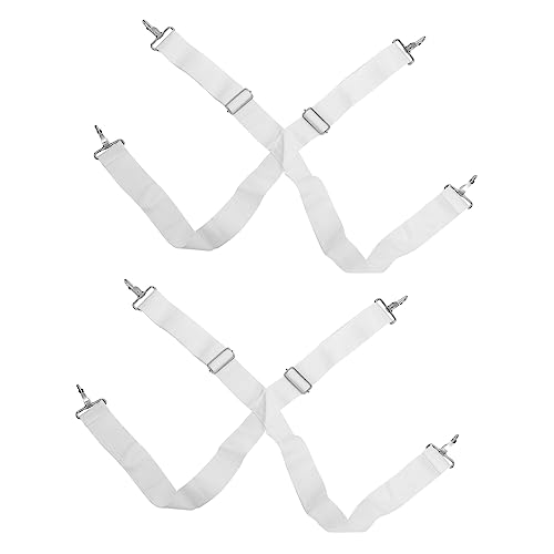 BESPORTBLE 2pcs Adjustable Bass Drum Shoulder Straps Durable Snare Drum Belt with Ergonomic Design White for Comfort and Stability for Marching Bands and Performances