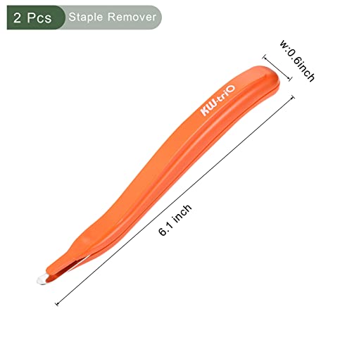 YOKIVE 2 Stück Tackerentferner, Büro Magnetischer Hefterzieher | Entfernen Sie Heftklammern ideal für Büro, Zuhause, Schreibtischzubehör (Orange)
