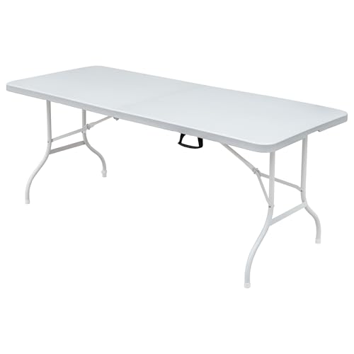 Table pliante 180 cm robuste et antirouille au design épuré