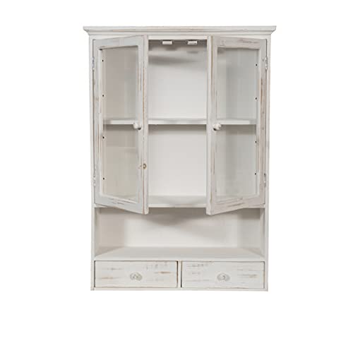 Vitrina-de-Madera-Maciza-Blanca-79x56x16-cm-Libreria-de-Pared-o-despensa-de-Cocina-Mobiliario-de-hogar-Shabby-Chic-Armario-de-Cocina-Vintage Vitrina-de-Madera-Maciza-Blanca-79x56x16-cm-Libreria-de-Pared-o-despensa-de-Cocina-Mobiliario-de-hogar-Shabby-Chic-Armario-de-Cocina-Vintage