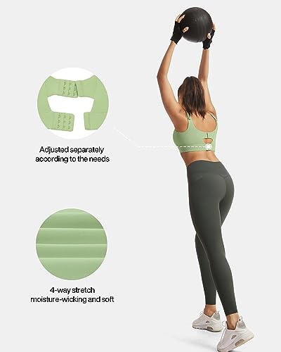 Image of Adjustable High Impact Sports Bras for Women Zip Front Full Coverage and Lift Padded Compression Tops