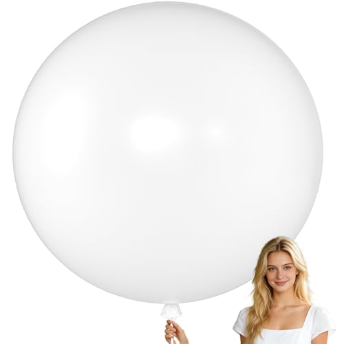 Image of KALOR White Giant 36 Inch 9pcs Large Latex Balloons