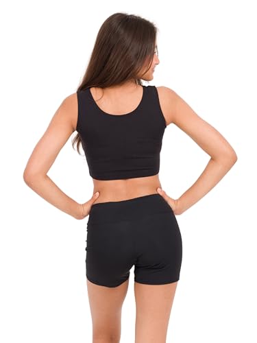 Image of IKAANYA Girls or Women Snug Fit Micro Shorts for Gymnastics, Dance, Sports or Fitness