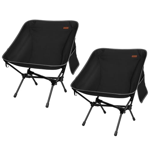 TOBTOS 2-Pack Ultralight Folding Camping Chairs