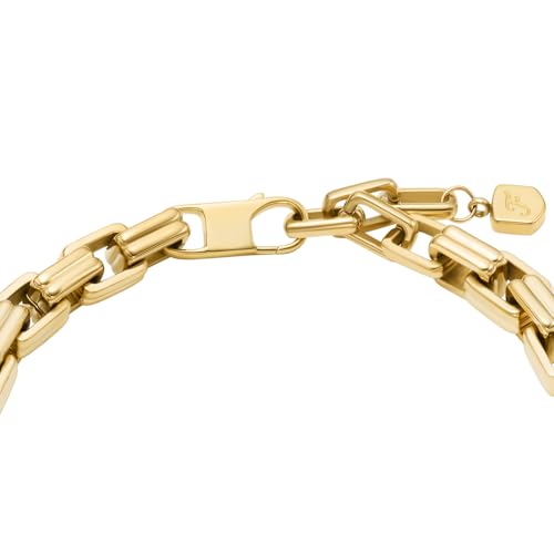 Fossil Pulsera de cadena fina en acero inoxidable con cierre de langosta para mujer