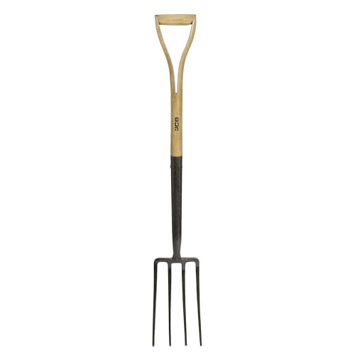 JCB - Heritage Border Fork - Heavy Duty Professional Site and Gardening Tools - Garden Fork for Digging, Cultivating, Edging, & Construction - Lifetime Warranty
