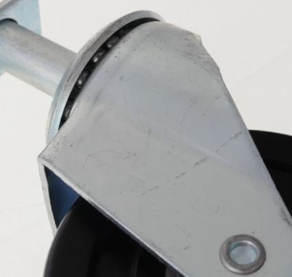 Miniatura 6 de Tech Team #716 - Rueda giratoria de puerta con resorte, rueda plana de 4 pulgadas, soporte de 125 libras, ajuste automático de altura, giro de 360