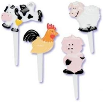 12 pc Farm Animal Cupcake Picks