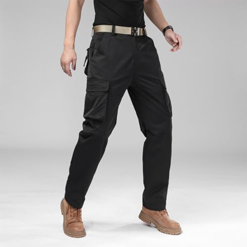 DuDubaby Big and Tall Pants for Men Vintage Paratrooper Outdoor Comfortable Casual Hiking Tactical Stretch Military Combat3