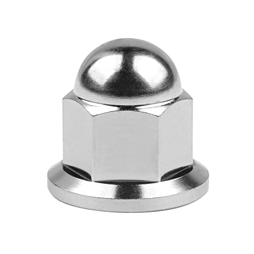Image of Titanium M6 M8 M10 Dome Head Acorn Nuts for Bicycle Motorcycle Exhaust Pipe Car Pack of 6 (M10, Silver)