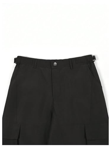 Men's Cargo Pants Flap Pocket Straight Leg Trendy Trousers Streetwear4