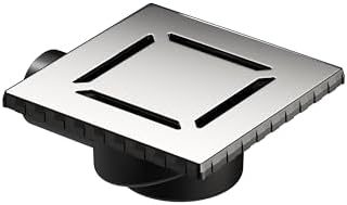 Vitr A V-Flow Kare 5606977 Duş Kanalı, Yandan Çıkışlı, 15x15 cm, DK 100 Kapak, Parlak Krom — Amazon ürün görseli