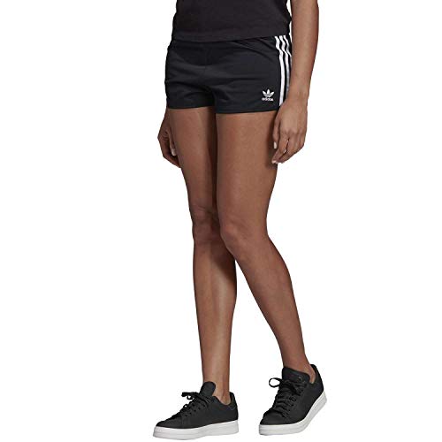 Adidas 3 Stripes Short, Pantaloncini Donna, Nero