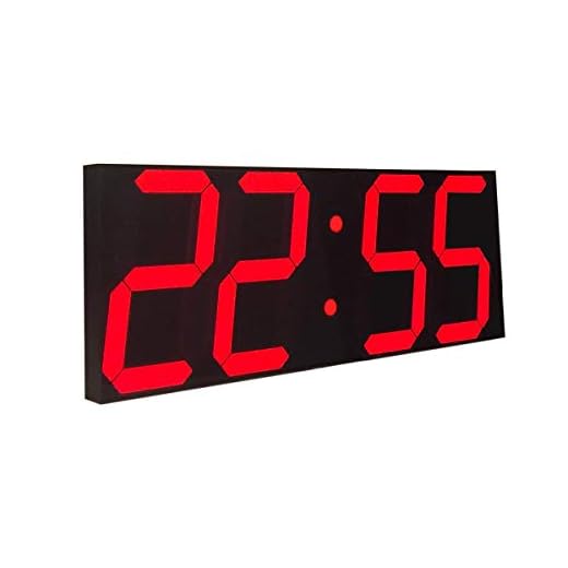 Goetland 17-3/5 inches Jumbo Wall Clock LED Digital Multi Functional Remote Control Countdown Timer Temperaturer, Red Digital on Black Background