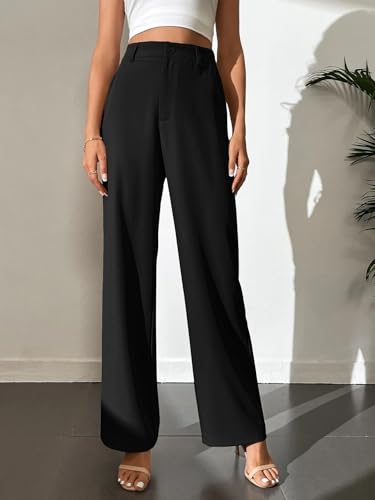 Image of Elendra Women Lycra - Bootcut Trousers Pant Wide Leg