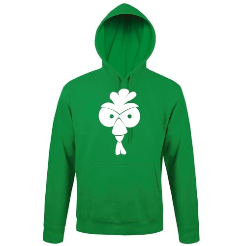 shirt84 Agro Hahnkopf - Sudadera con capucha para hombre, verde, M