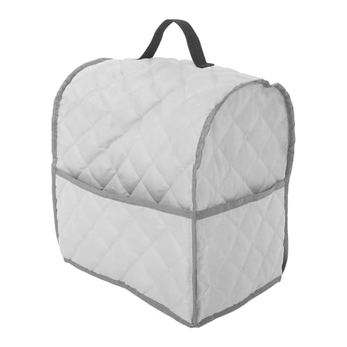 SOIMISS Funda Protectora Antipolvo para Batidora de Pie Gris 35x35x24 Cm con Bolsillo y Asa, Cubierta Resistente para Electrodomésticos de Cocina, Lavable y Compatible con Licuadoras