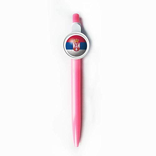 Stylo à bille rétractable drapeau de la Serbie bleu pour une prise de note sans bavure