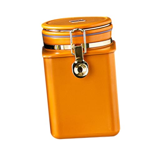 Envase Hermético para Café Naranja con Válvula de Unidireccional
