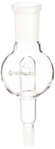 Chemglass CG-1321-01 Rotary Evaporator Modified Bump Trap with 24/40 Top Outer and 14/20 Lower Inner, 100mL Capacity
