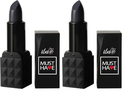 Image of Iba Must Have Black to Pink PH Lipstick, 3.5g | Moisturizing & Long Lasting | Glossy Finish | Enriched with Vitamin E & Argan | Halal Certified & Vegan Makeup (Pack of 2)