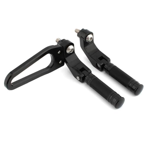 オートバイ用フットレスト パッセンジャー用フットペグ フロアボードアクセサリー ペグレスト R18 バイク用リアフットレスト ペグ ペダル(Black)